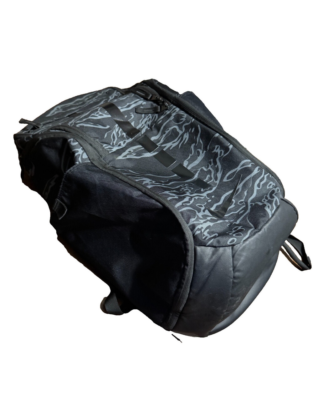 Nike Hoops Elite Pro 38L Basketball Backpack Tiger Camo Black Grey BA5555-011 - Picture 9 of 14